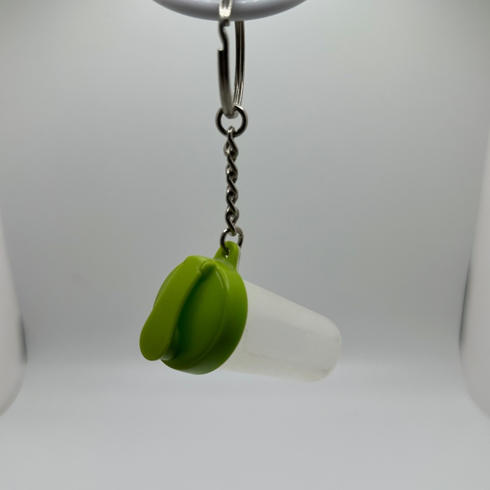 Tupperware Keychain Gadget Mini Green Shaker Bottle